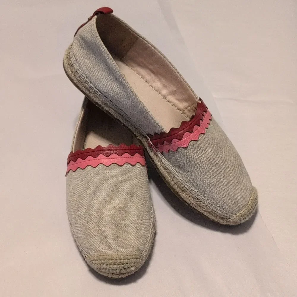Kate Spade New York Greta Leather Wave Espadrille Flats Size 7